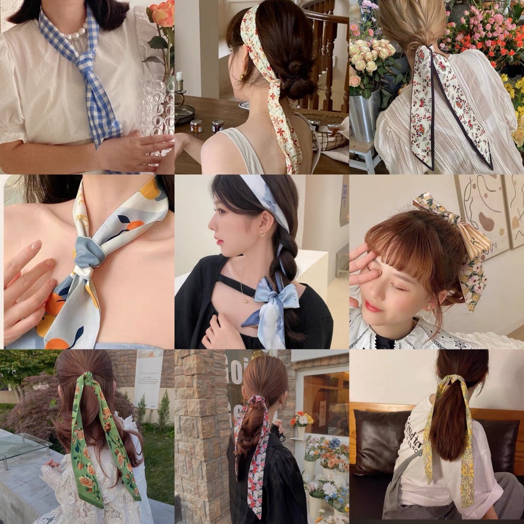 Băng đô dây vải làm turban cột tóc thắt nơ cổ nhiều mẫu TIMSTORE phong cách hàn dễ thương