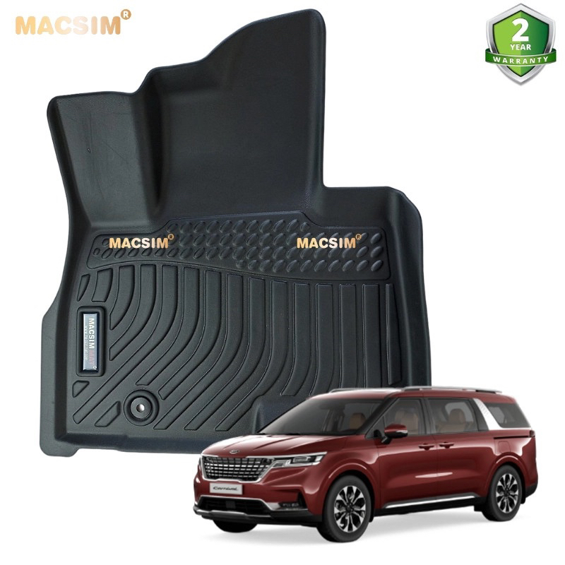 Thảm lót sàn xe KIA CARNIVAL hiệu Macsim mat, chất liệu nhựa TPE cao cấp, Sàn chống nước tuyệt đối