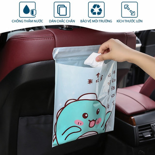 SET 15 Túi - Túi Đựng Rác Dán Treo Ô Tô Xe Hơi 25x31cm - Siêu dính, Chịu Tải Nặng, Siêu Dai, Chống Rò Rỉ Nước