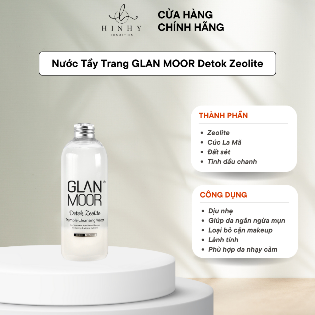 Nước Tẩy Trang GLAN MOOR Detok Zeolite