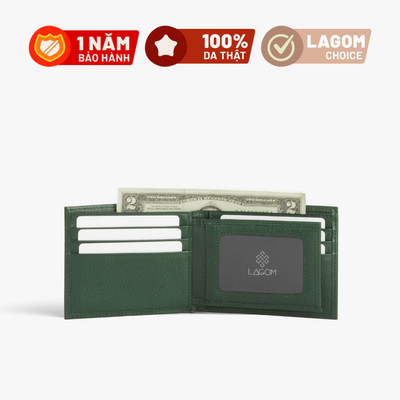Ví Da Nam Dáng Ngang – Gập Đôi – Da Thật Cao Cấp – Lagom – Tidy Wallet