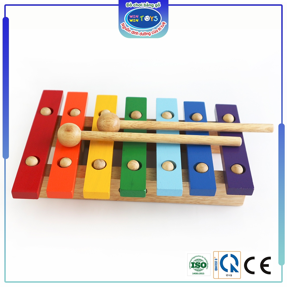 Đồ chơi gỗ Đàn mộc cầm 7 thanh | Winwintoys 63062 | Phát triển thích giác, năng khiếu âm nhạc | Đạt tiêu chuẩn CE và CR