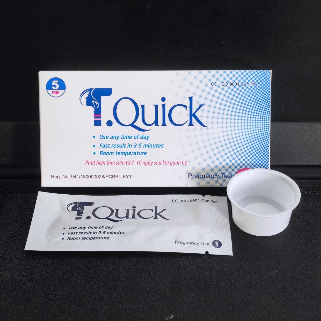 Que Thử Thai Sớm T Quick Chính Xác 99.9%, Que Test Thai Nhanh Bản To 5mm - Habiphar