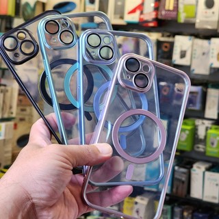 Ốp lưng Totu Dẻo lưng trong viền màu Hỗ trợ sạc không dây cho iPhone 15,15 Plus bảo vệ camera