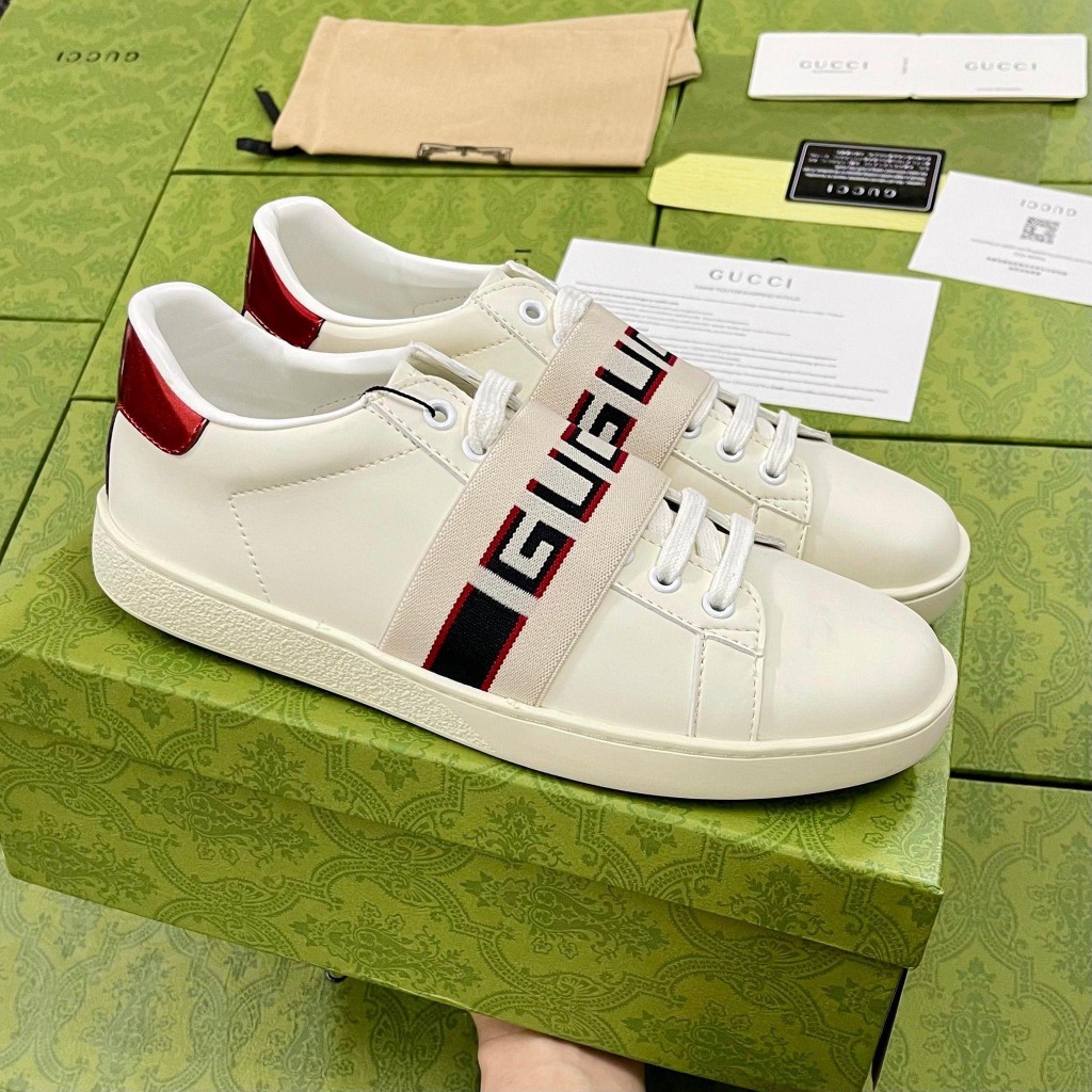 Giày Gucci Love, Giày Thể Thao Gucci Chun + GC ong vàng rắn thêu Hàng Cao Cấp