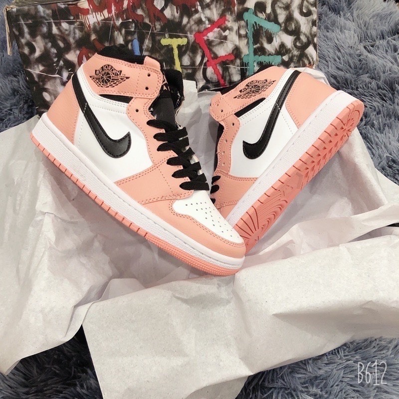 Giày Jordan Hồng cổ cao - thấp Nam Nữ, Giày JD Nike_Jordan Sneaker Hàng Cao Cấp