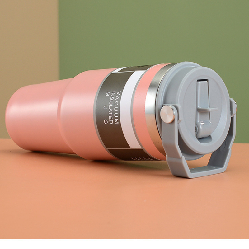 Bình giữ nhiệt quai xách TUMI 900ML kèm ống hút tiện lợi lõi inox giữ nhiệt 5-6h nóng lạnh, cốc giữ nhiệt INOX