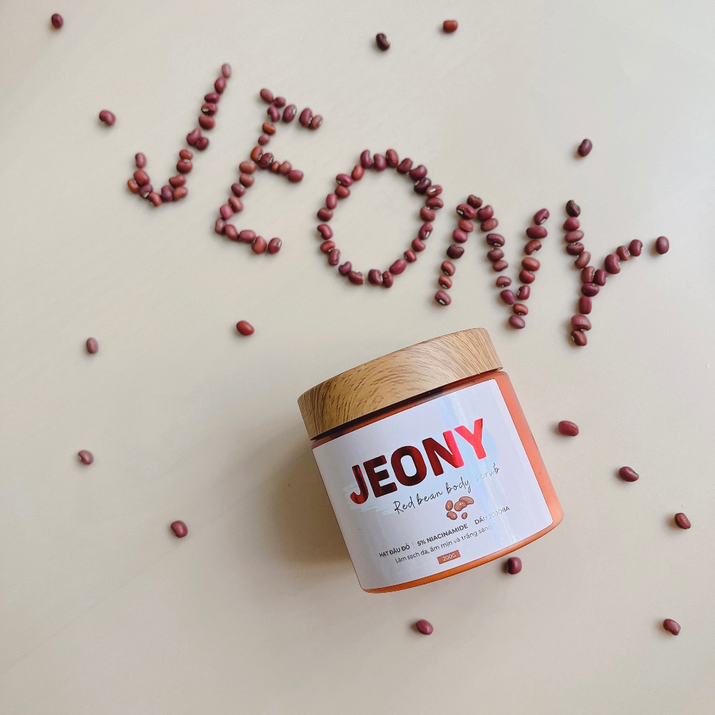 J09 Tẩy Tế Bào Chết Body Đậu Đỏ Jeony - Tẩy Da Chết Mịn Ngay, Lưu Hương, Giúp Dưỡng Trắng Da Toàn Thân, Giảm Mụn Mờ Thâm