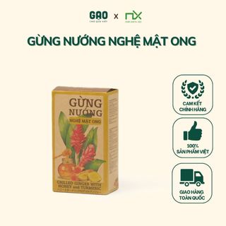 Gừng nướng nghệ mật ong - nam xanh - hộp 80g