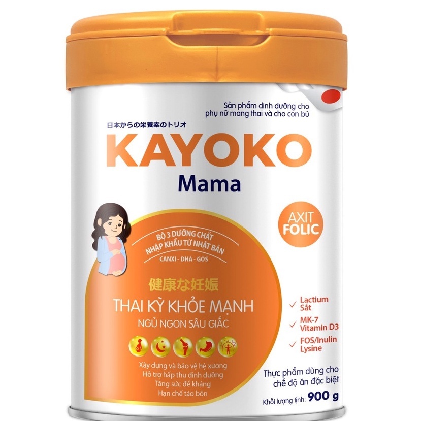 (Date mới) Sữa bột Kayoko Mama công nghệ Nhật 900g dành cho phụ nữa mang thai