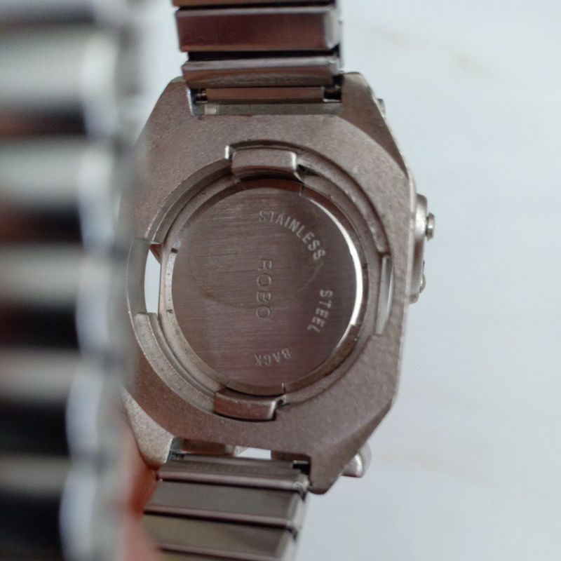 Đồng hồ si nam nữ dây chun hiệu ROBO hình robot độc lạ hàng sưu tầm độ mới 90%