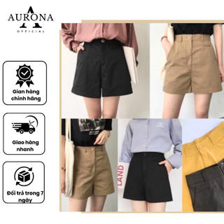 Quần short kaki nữ STY lưng cao phong cách Hàn quốc thời trang