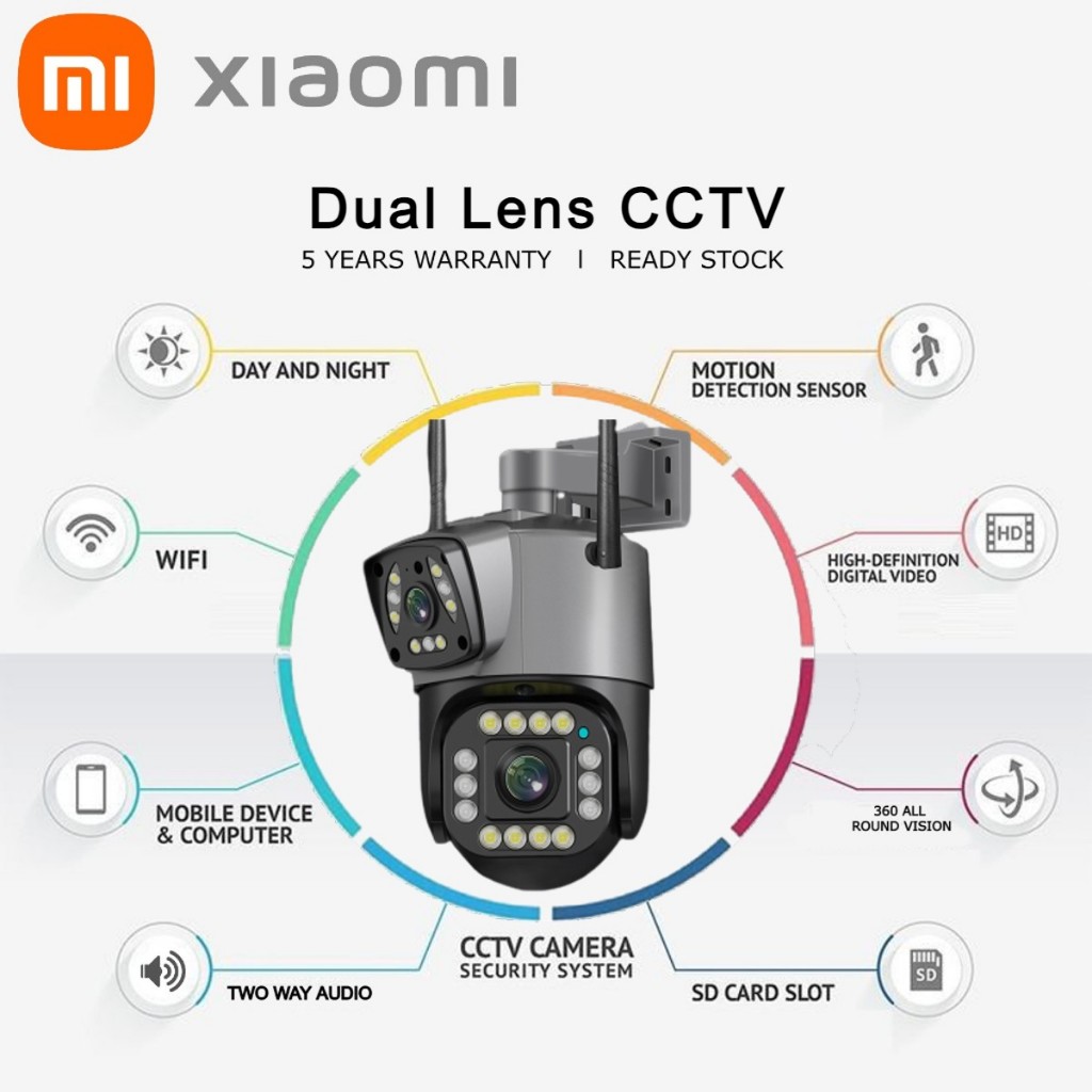 V380 Dual Lens CCTV, camera giám sát không dây ngoài trời wifi, camera an ninh IP, ống kính kép, 4K, 8MP, gọi hXI