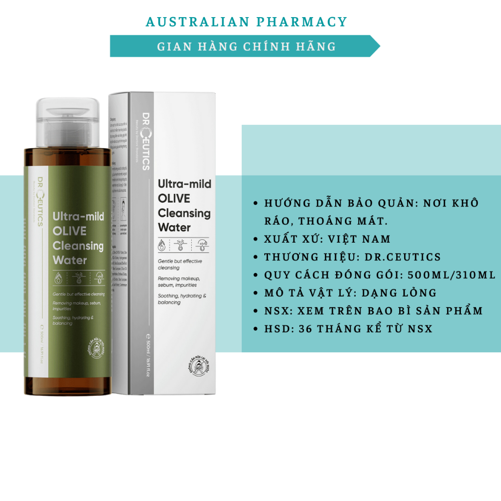 Nước Tẩy Trang Dr.Ceutics Làm Dịu Da Và Sạch Sâu 310ml