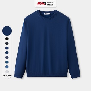 [HĐ 459K TẶNG SỊP] Áo Nỉ Nam Cổ Tròn 5S FASHION Nhiều Màu, Vải Cotton USA, Thiết Kế Trơn Dễ Mặc (ANO23627)