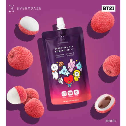 Thùng Thạch giảm cân JELLY KONJAC Vị Vải - 10 gói