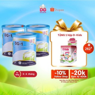 Cb 03 lon sữa dê dg-1 400g tặng 1 hộp viên sữa dê dkids