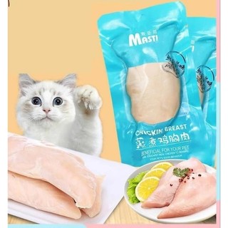 Ức gà luộc rút xương ăn liền hút chân không cho mèo Masti