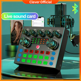 Sound card V8S，kết nối không dây bluetooth dành cho míc thu âm,livestream