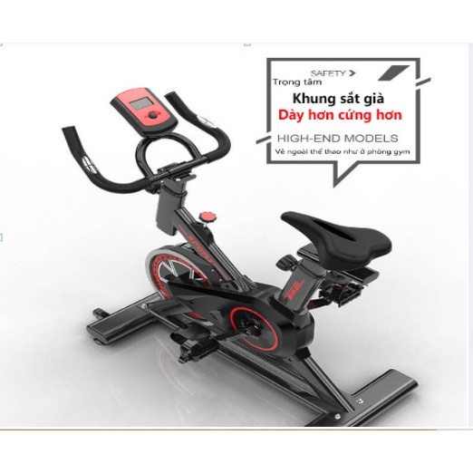 Xe Đạp Tập Thể Dục Tại Nhà SPIN BIKE Cao Cấp - Cảm Biến Nhịp Tim Full Bộ Phụ Kiện Đi Kèm