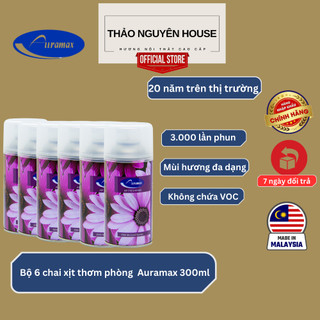 Nước hoa xịt thơm phòng Auramax 300ml (Bộ 06 chai)