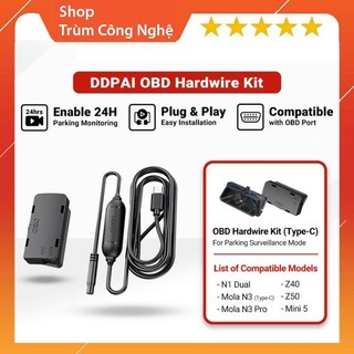 Bộ kit nguồn ddpai obd hardwire kit type c