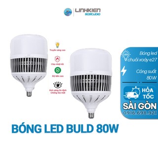 🔥GIÁ SỈ🔥 Đèn LED Bulb Tròn Công Suất 80W, Chuôi đèn E27, Tạo Ánh Sáng Chụp Ảnh Phòng Studio
