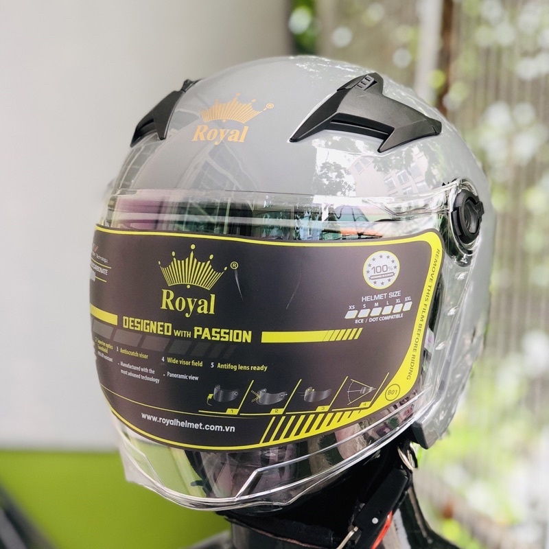 CHỌN MÀU MŨ BẢO HIỂM ROYAL M268- NÓN BẢO HIỂM 3/4 2 KÍNH  SIZE L/XL BẢO HÀNH 12 THÁNG