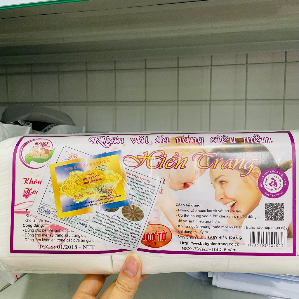 Khăn Vải Khô Đa Năng Hiền Trang, Khăn Khô Đa Năng Hiền Trang Siêu Mềm Mại Thấm Hút Gói 300 Tờ