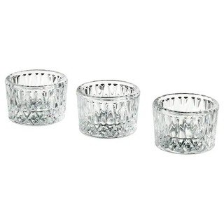 Bộ 3 chân nến tealight thuỷ tinh smallspirea