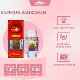 Nhụy hoa nghệ tây Saffron BAHRAMAN hũ 1Gr, Super Negin, nhập khẩu trực tiếp Iran
