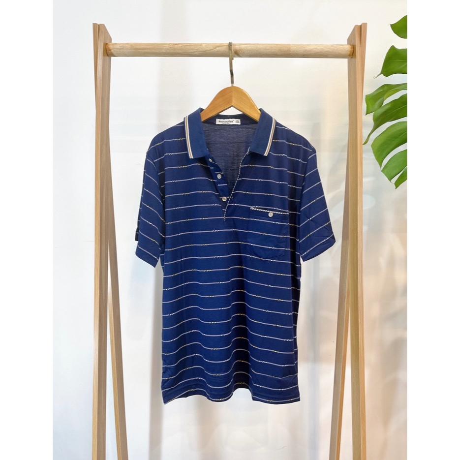 Áo thun nam kẻ cổ polo ngắn tay cao cấp