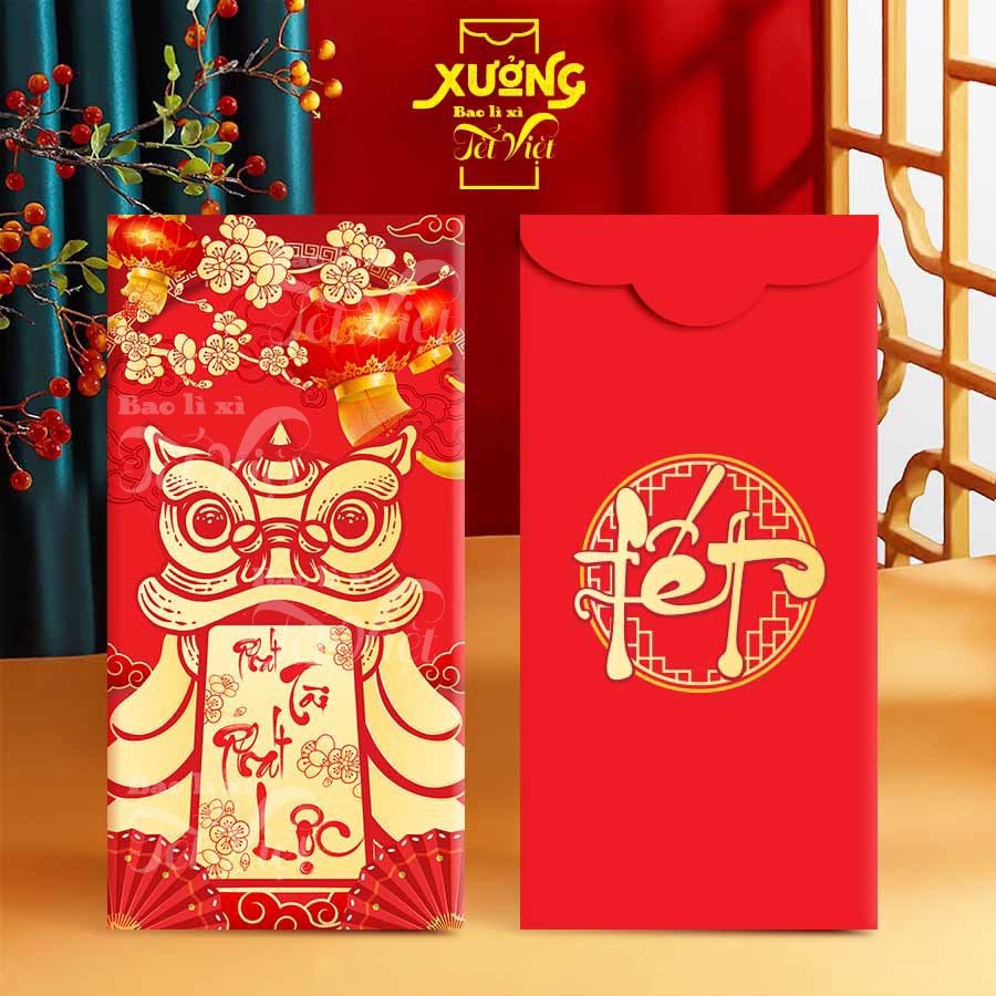 Lì Xì Tết Đỏ, Bao Lì Xì 2024 Nhiều Mẫu Dày Đẹp PUKAPI