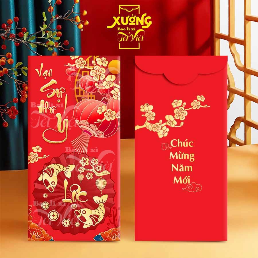 Lì Xì Tết Đỏ, Bao Lì Xì 2024 Nhiều Mẫu Dày Đẹp PUKAPI