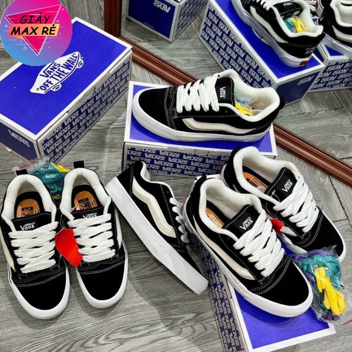 Giày Vans Knu Skool Potato Black Siêu Hot 2023 Bản Đẹp Dành Cho Học Sinh Sinh Viên Hàng Full Box