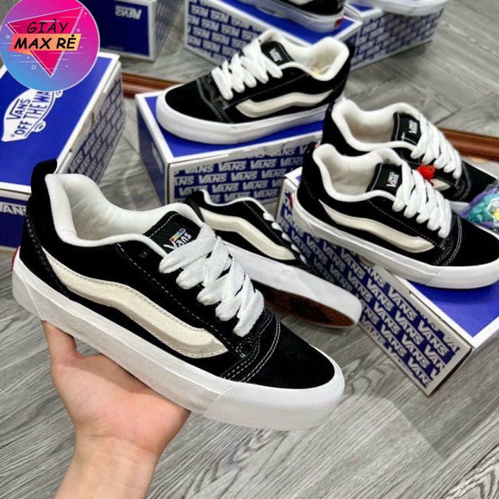 Giày Vans Knu Skool Potato Black Siêu Hot 2023 Bản Đẹp Dành Cho Học Sinh Sinh Viên Hàng Full Box