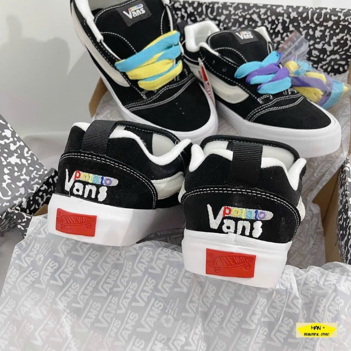 Giày Vans Knu Skool Potato Black Siêu Hot 2023 Bản Đẹp Dành Cho Học Sinh Sinh Viên Hàng Full Box