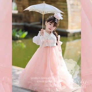 Bộ váy Hanbok Hàn Quốc trẻ em+ cài tóc như hình