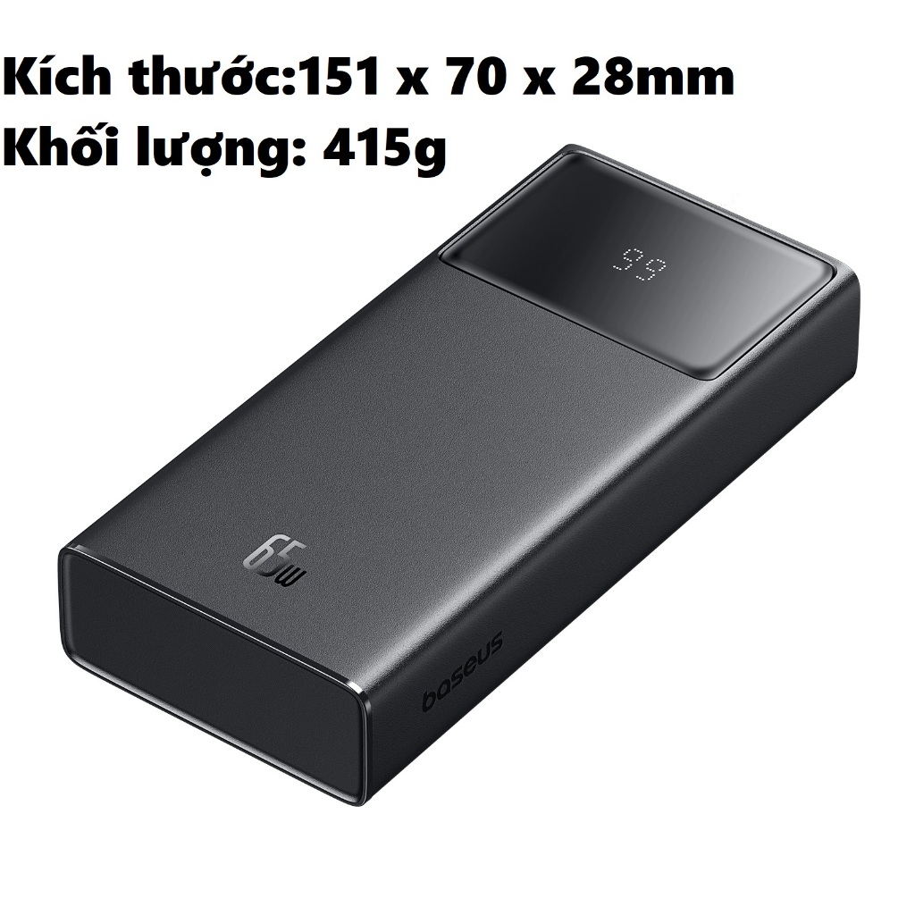Pin dự phòng sạc nhanh 65W dung lượng 20.000mA cho laptop máy tính bảng Baseus Star lord PPXJ2065