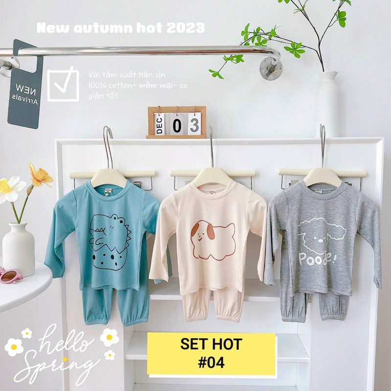 SET 3 BỘ TĂM XUẤT HÀN IN HÌNH CHO BÉ