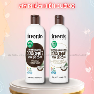 Bộ Dầu Gội + Dầu Xả Dừa Organic Coconut Chính Hãng 500ml*2 Mẫu Mới