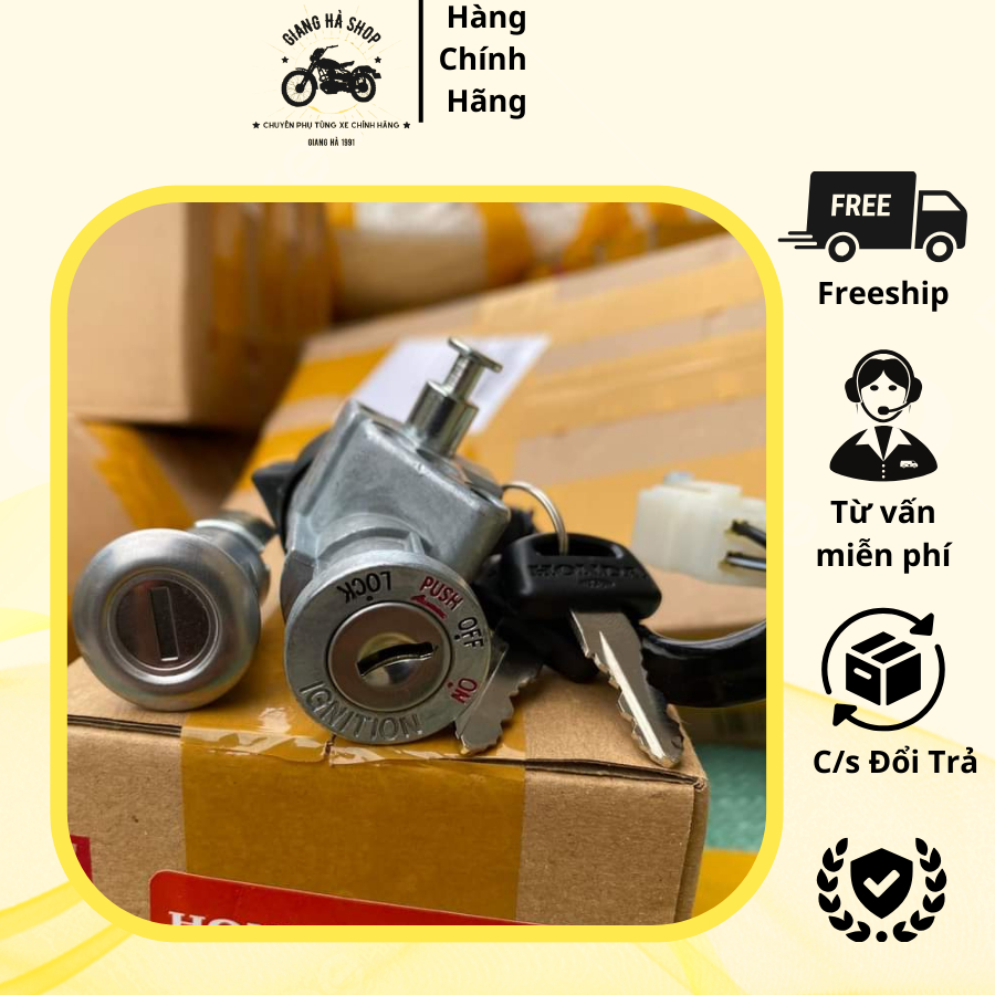 Bộ ổ khóa điện xe Dream zin Honda thái chính hãng Bộ ổ khóa điện xe Dream thái zin chính hãng thái xịn