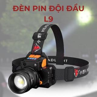 Đèn pin đội đầu 1 bóng cảm biến vẫy tay siêu sáng chiếu xa 300m, chip Led L9 chống thấm nước, đèn đeo trán Zoom xa gần