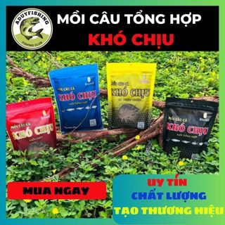 Mồi câu cá khó chịu , khó chịu đen, khó chịu đỏ , khó chịu xanh , mồi câu tổng hợp, mồi câu cá chép , mồi câu cá rô phi