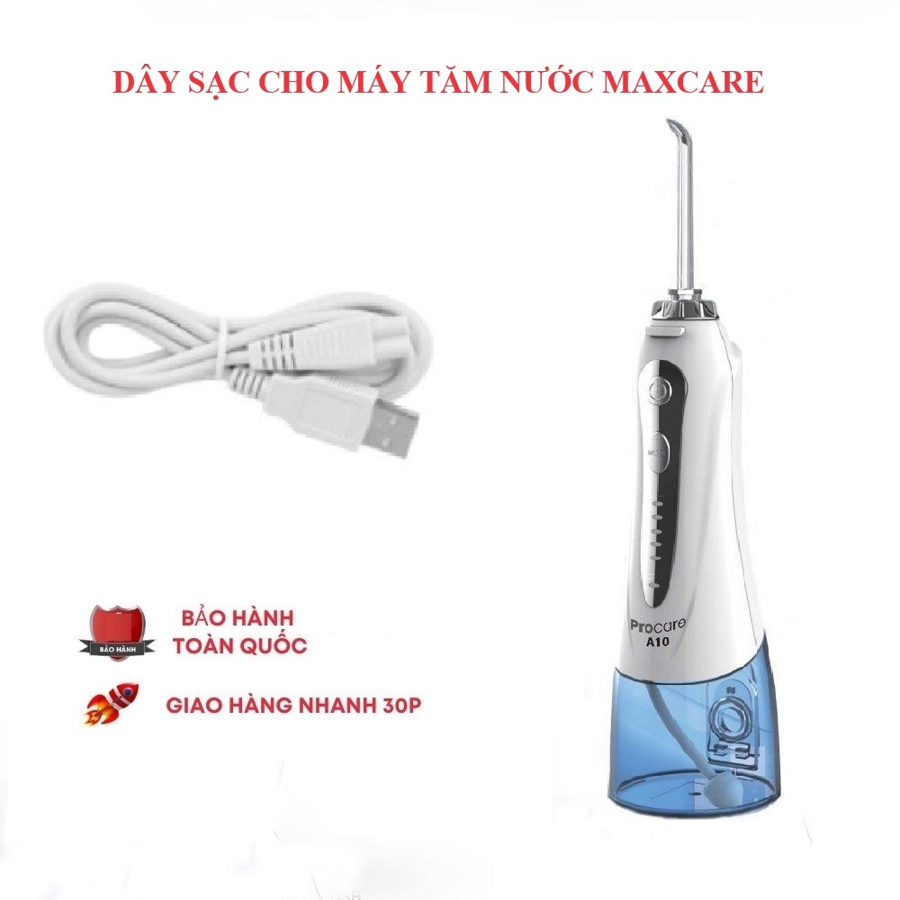 Dây cáp sạc cho máy tăm nước cầm tay Maxcare UltraClean.