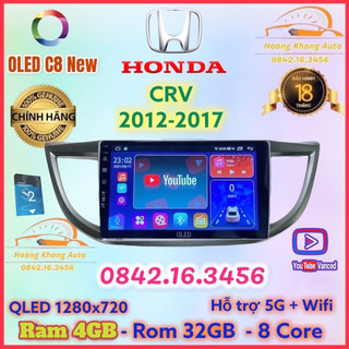 Màn hình android OLED C8 New - OLEDPRO X4 theo xe CRV 2012 - 2017  kèm dưỡng và jack nguồn zin theo xe