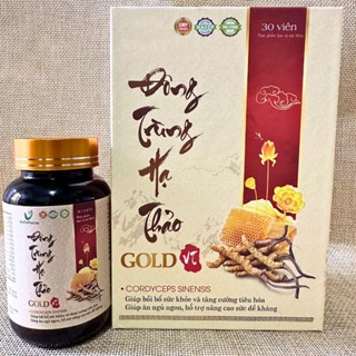 Viên Uống ĐÔNG TRÙNG HẠ THẢO GOLD VT Nâng Cao Hệ Miễn Dịch, Bồi Bổ Sức Khoẻ, Tăng Cường Sinh Lý - Hộp 30 viên