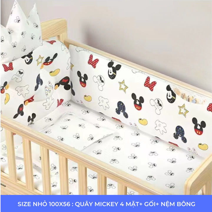 Bộ Quây Hoàng Gia Cao Cấp Gồm  Quây Nôi Em Bé kích thước 100x56 & 115x65
