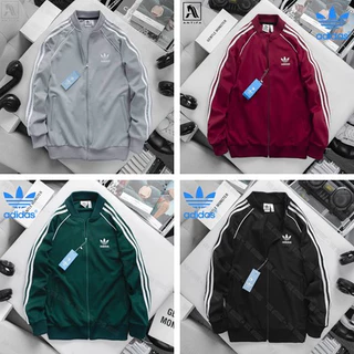 Áo Khoác Adidas Dày Dặn Chống Gió Chất Nỉ Co Giãn Tốt - Áo Bomber 3 Sọc Nam Nữ Thể Thao Giá Rẻ