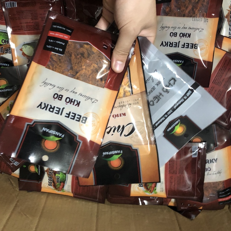 Combo Mix Khô Bò, Khô Gà, Khô Heo Chính Hãng Fansipan Gói 50gram Đảm Bảo An Toàn Vệ Sinh, Ăn Vặt NaNa